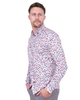 Colourful Leaf Print Shirt with Matching Handkerchief-Makrom