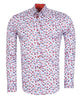 Colourful Leaf Print Shirt with Matching Handkerchief-Makrom
