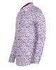 Colourful Leaf Print Shirt with Matching Handkerchief-Makrom