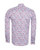 Colourful Leaf Print Shirt with Matching Handkerchief-Makrom