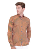 Colourful Pinstriped Print Shirt-Makrom
