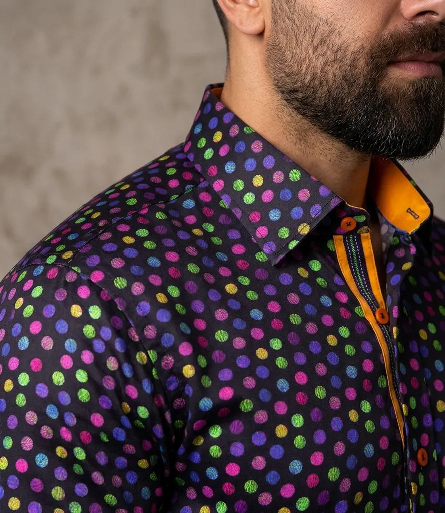Colourful Polka Dot Print with Matching Handkerchief