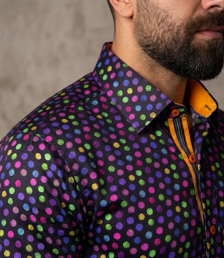 Colourful Polka Dot Print with Matching Handkerchief