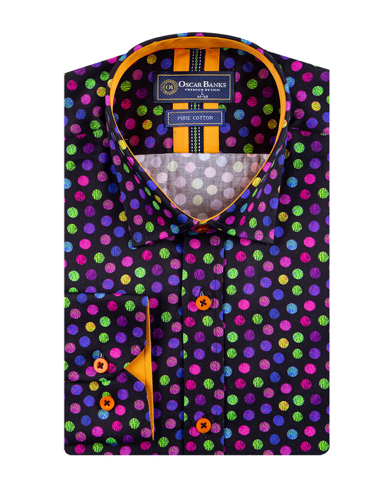 Colourful Polka Dot Print with Matching Handkerchief-Makrom