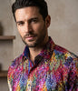 Colourful Print Men's Shirt with Matching Handkerchief