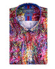 Colourful Print Men's Shirt with Matching Handkerchief-Makrom