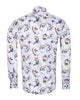 Colourful Silhouette Print Shirt with Matching Handkerchief-Makrom