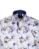 Colourful Silhouette Print Shirt with Matching Handkerchief-Makrom