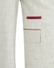 Cream 3 Piece Check Suit-Makrom
