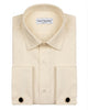 Cream Double Cuff Shirt with Collar and Cuff Detail