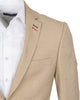 Cream Linen Fashion Blazer-Makrom