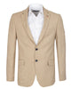 Cream Linen Fashion Blazer-Makrom