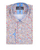 Cream Micro Flower Print Men's Shirt-Makrom