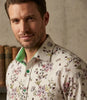 Cream Stripe Floral Print Shirt