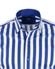 Dark Blue Bold Striped Classic Men's Shirt-Makrom