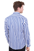 Dark Blue Bold Striped Classic Men's Shirt-Makrom