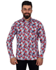 Dark Blue Crab Print Shirt-Makrom
