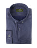 Dark Blue Dotted Print Shirt-Makrom