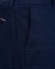 Dark Blue Linen Plain Suit Trouser-Makrom