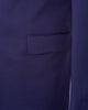 Dark Blue Men's 4 Piece Wedding Suit Contrasting Lapel-Makrom