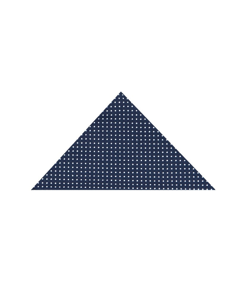 Dark Blue Micro Dotted Mosaic Print Shirt-Makrom