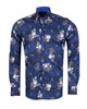 Dark Blue Paisley Print with Matching Handkerchief-Makrom