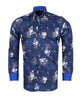 Dark Blue Paisley Print with Matching Handkerchief-Makrom
