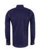 Dark Blue Plain Colourful Stitching & Button Pure Cotton Shirt-Makrom