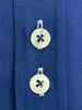 Dark Blue Plain Panel Shirt with Floral Insert & collar tip design-Makrom