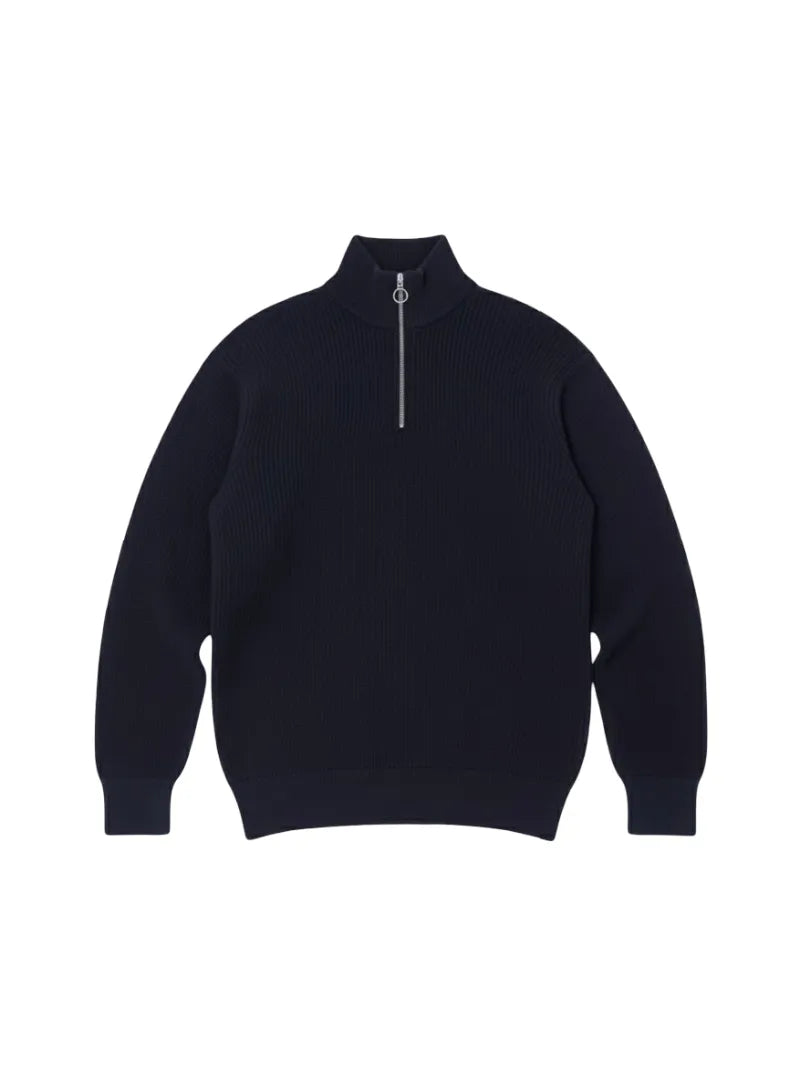 Dark Blue Roll Neck Men`s Jumper-Makrom