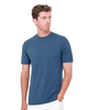 Dark Blue Round Neck Plain T Shirt-Makrom