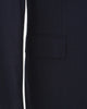 Dark Blue Wool Classic Plain 3 Piece Men's Suit-Makrom