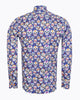 Dark Blue day of the dead Skull Print Shirt with Matching Handkerchief