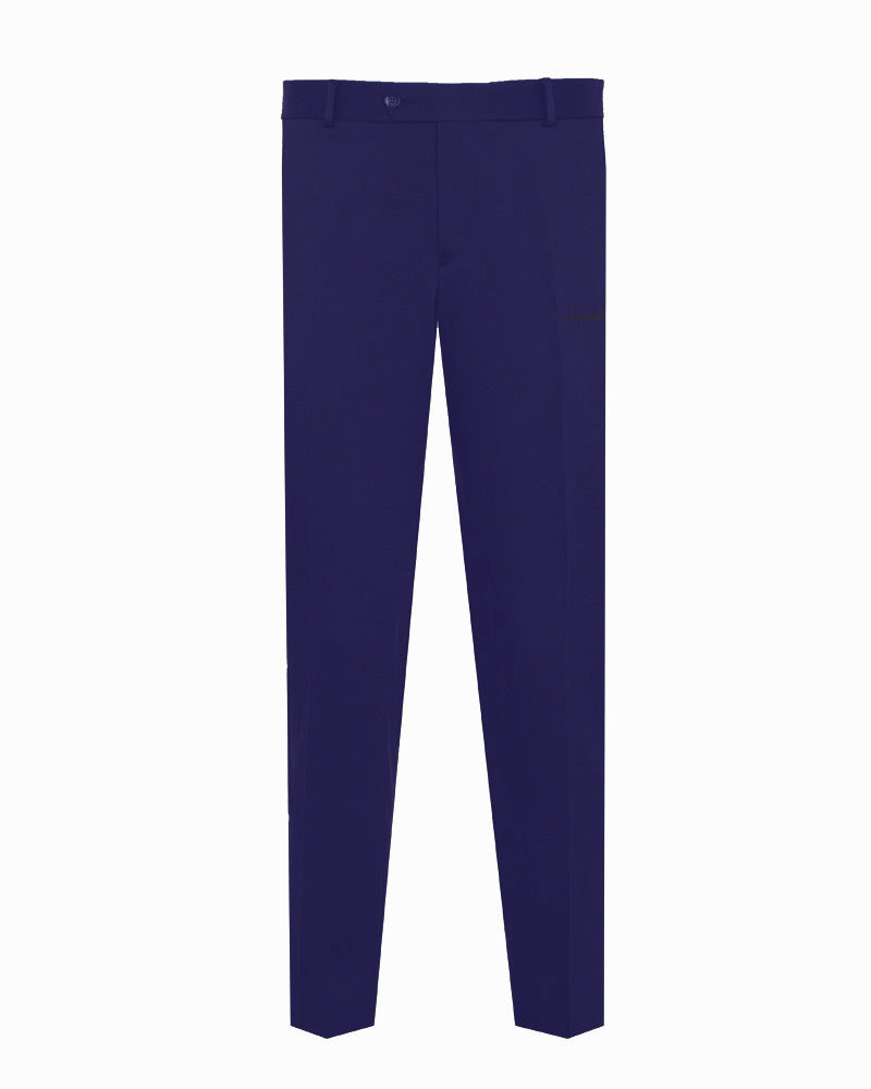 Navy Plain Fashion Trouser