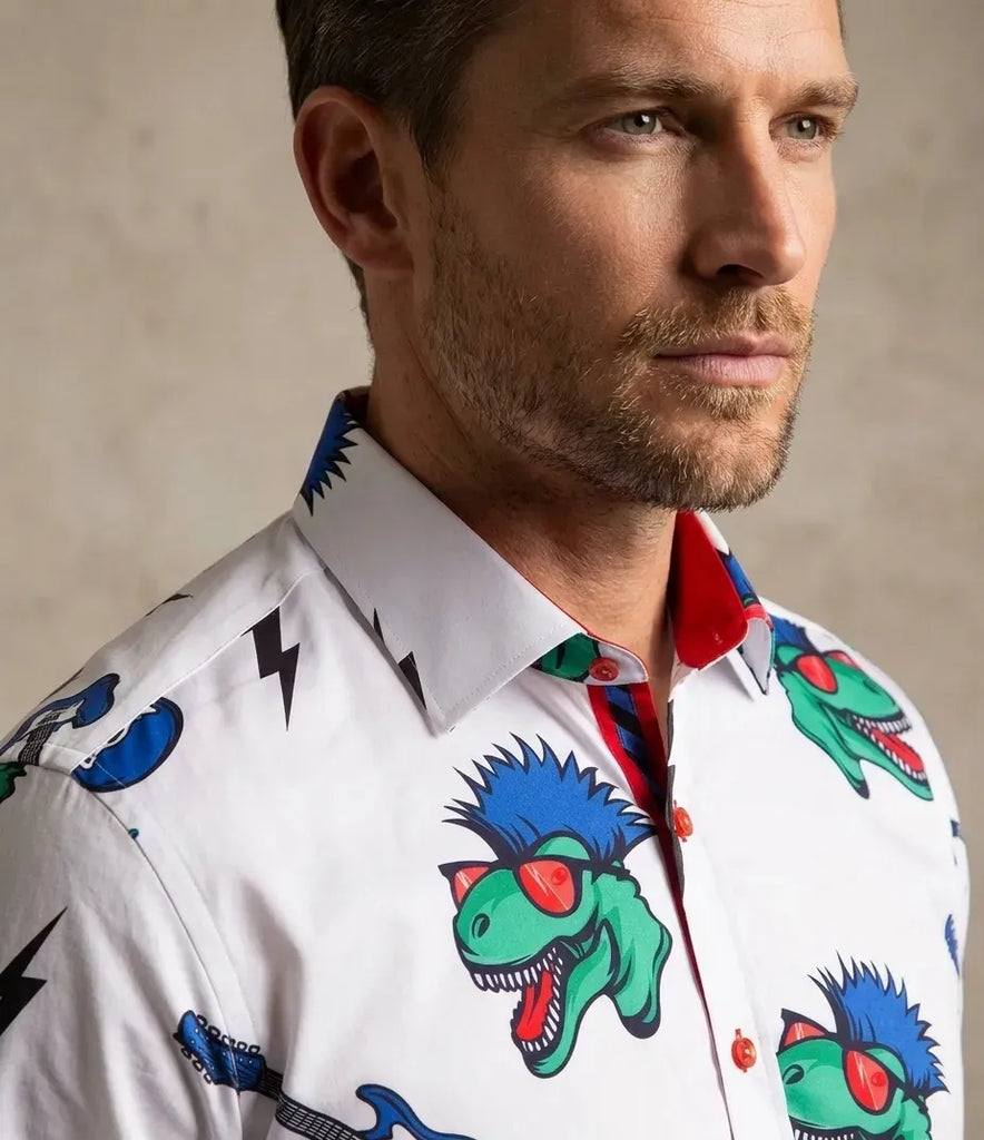 Dinosaur Print Long Sleeve Shirt