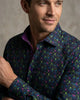 Falling Leaves Print Pure Cotton Shirt-Makrom