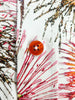 New Year Print Men's Shirt with Matching Handkerchief
