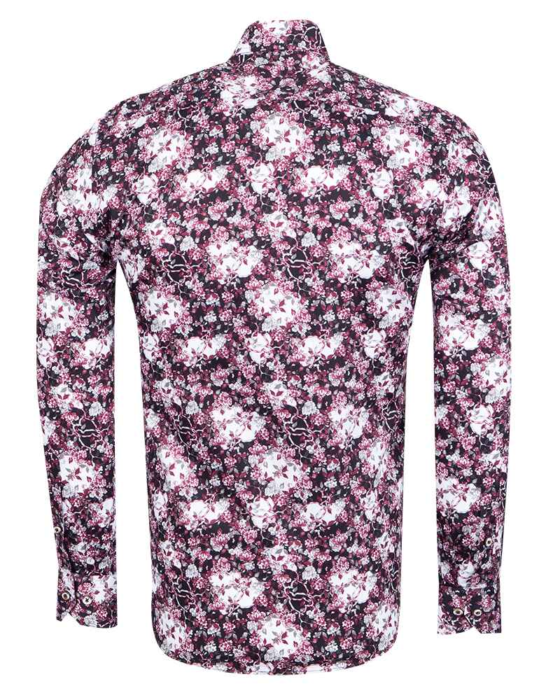 Floral Printed Pure Cotton Shirt with Matching Handkerchief-Makrom