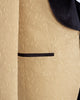 Four Piece Beige & Black Tuxedo Wedding Suit-Makrom