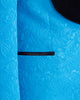 Four Piece Turquoise & Black Tuxedo Wedding Suit-Makrom