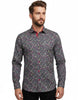 Fuchsia Colourful Floral Print Shirt-Makrom