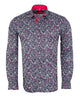 Fuchsia Colourful Floral Print Shirt-Makrom