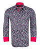 Fuchsia Colourful Floral Print Shirt-Makrom