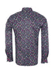 Fuchsia Colourful Floral Print Shirt-Makrom