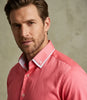 Fuchsia Double Collar Dotted Print Shirt