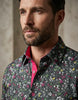 Fuchsia Colourful Floral Print Shirt