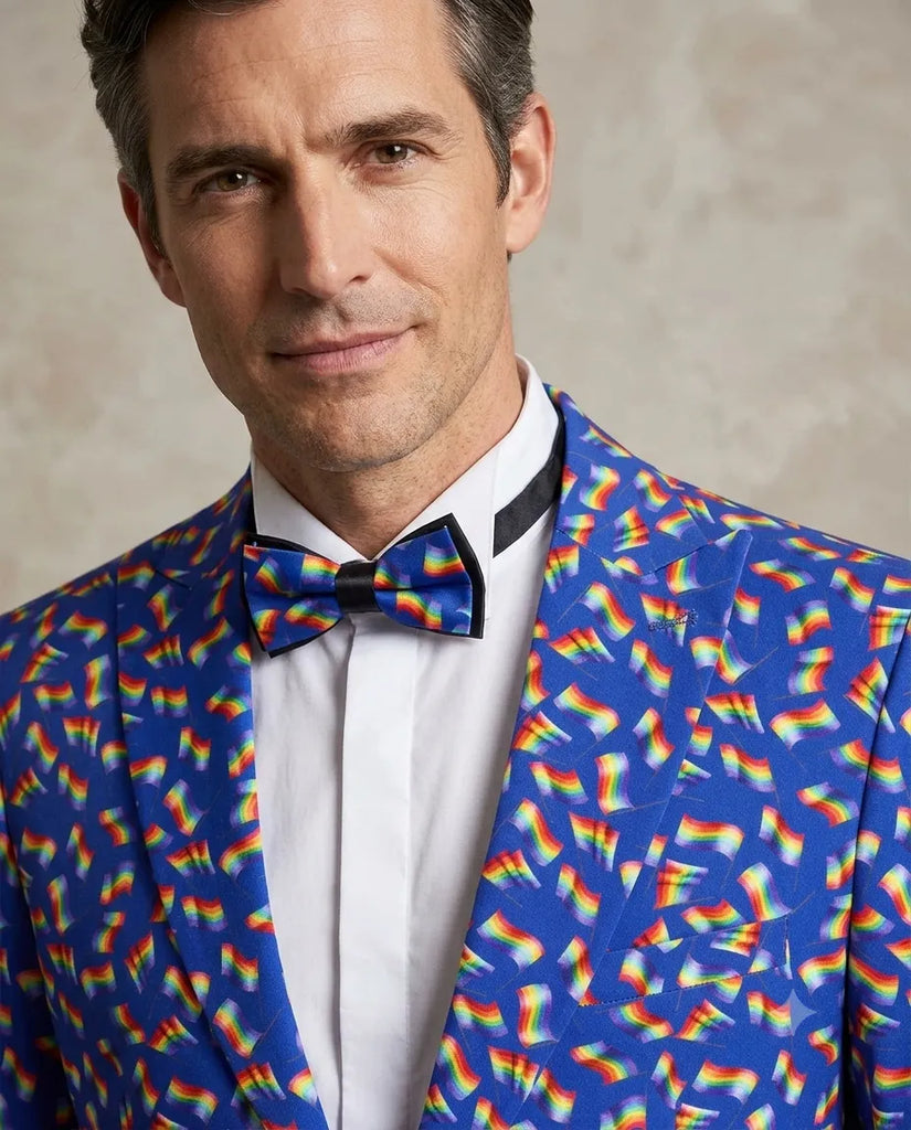 Gay Pride Rainbow Flag Design Fashion Blazer