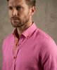Fuchsia Classic Linen Long Sleeve Shirt