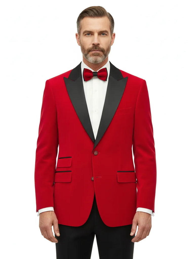 Red Velvet Feel Plain Blazer