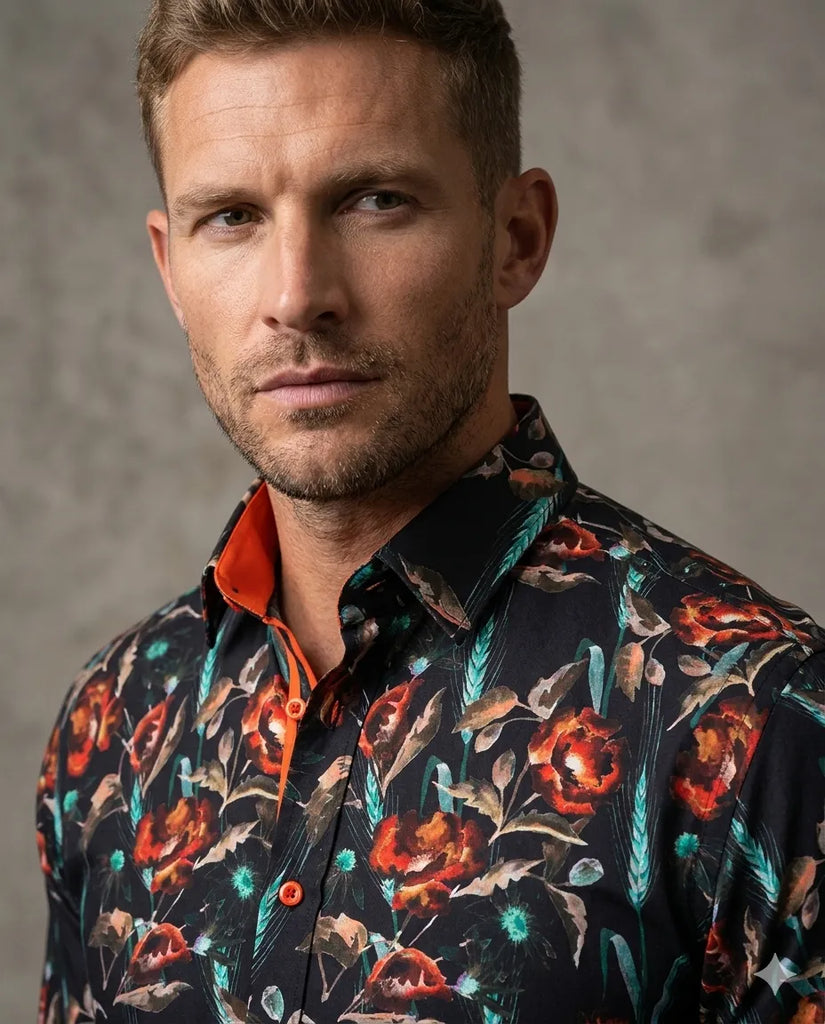 Green Neon Floral Pure Cotton Print